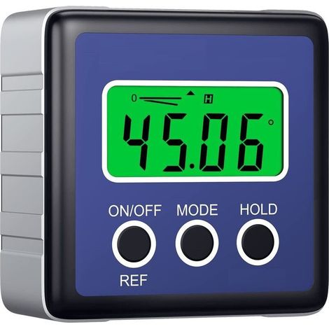 Mesureur Angle Mesure Angle Digital LCD Goniomètres Numériques Coque Chanfrein Inclinomètre Protractor Imperméable pour Mesurer l'angle Voiture Travail (1/5)