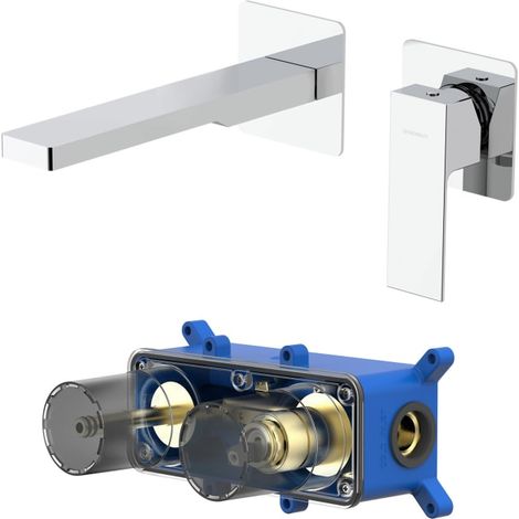 Kronenbach Quara 3.0, Set Waschtisch-Einhebelmischer Unterputz incl. Grundkörper, Ausladung 15 cm, 5 l/min (1/5)