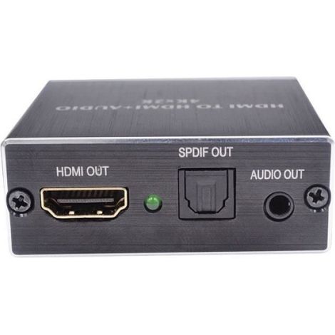 Extracteur Audio - HDMI 4K - Sortie Optique TOSLINK + Jack 3.5mm - Stéréo - Pour TV et Enceintes (1/4)