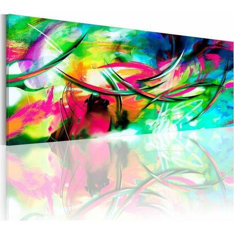 Tableau folie des couleurs - 135 x 45 cm (1/4)