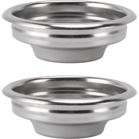 2er-Pack 58-mm-Siebträger, Edelstahl-Filterkorb für Kaffeemaschine (1 Tasse).