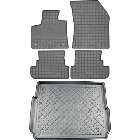 Peugeot 3008 II Hybrid & Hybrid4 SUV (5 portes) à partir de 09.2019 - Kit de tapis de sol en caoutchouc + tapis de coffre