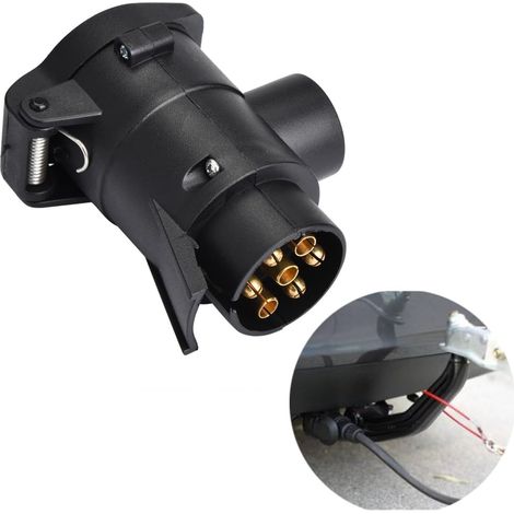 Adattatore per rimorchio, convertitore adattatore per presa di corrente per rimorchio per auto da 7 a 13 pin, connettore per gancio di traino per roulotte 12 V (1/5)