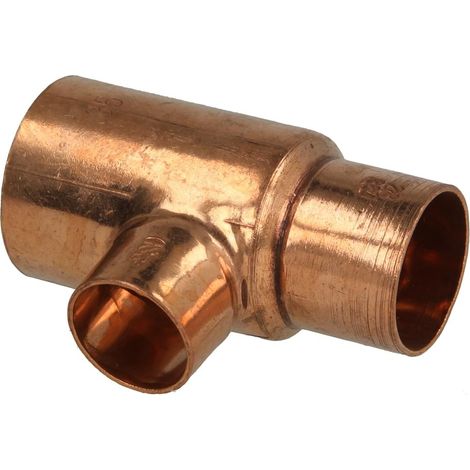 Raccord à braser cuivre té réduit 35 x 22 x 28 mm