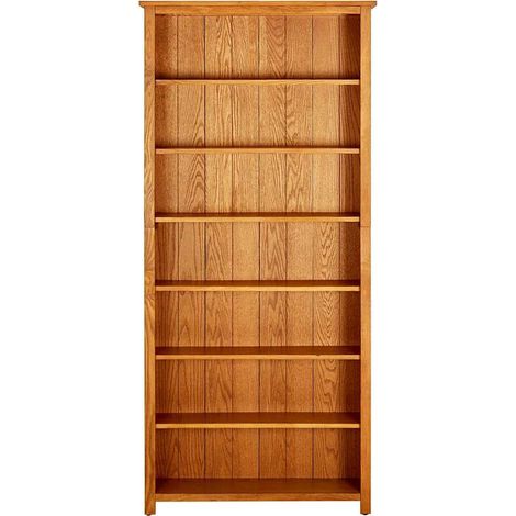 Maison Exclusive - Libreria a 7 Ripiani 90x22,5x200 cm in Massello di Rovere (1/5)
