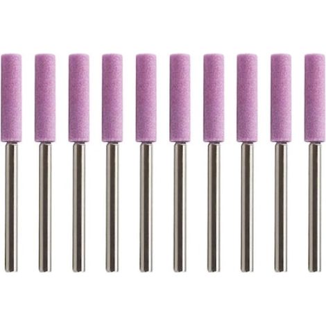 Meule Cylindrique Pour Affûtage De Chaîne - 4 mm - Violet Argenté - Lot De 20 (1/5)