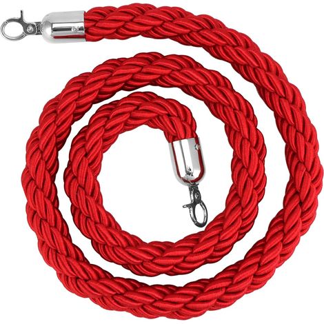 1.5 m Corde de barrière Rouge, Corde de Guidage, pour hôtels, Clubs, banques et événements (1/5)