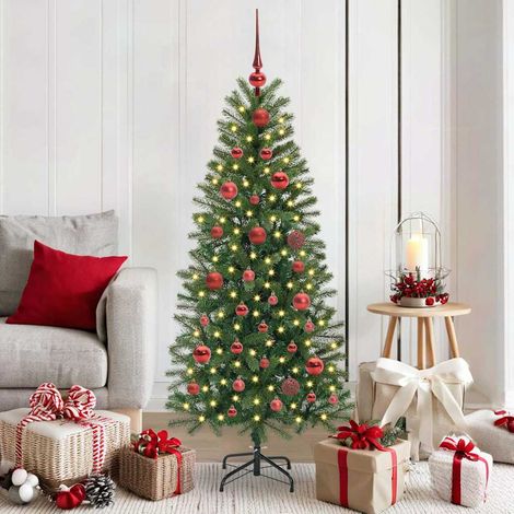 Árbol de Navidad artificial con 150 LED Verde 150 cm PE y PVC