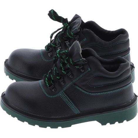 Bottes de sécurité en cuir de vachette, embout en acier, anti-perforation, résistantes à l'usure, protection de la cheville pour homme, 40 250 mm/9,8 po (1/5)
