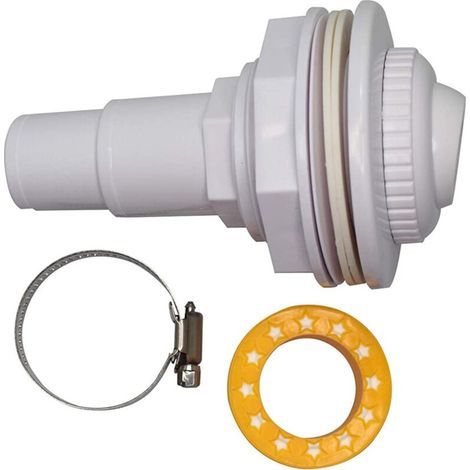 Kit completo di bocchetta di ritorno per piscine fuori terra, connettore a parete per piscine fuori terra, gruppo irrigatore di ritorno con clip e nastro adesivo. (1/5)