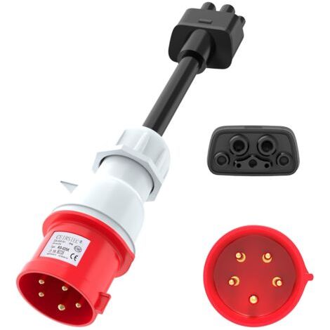 Adaptateur 5-Pin CEE vers Tesla 32A – Câble d'extension Gen 2 pour recharge monophasée – Mise à la terre requise – Compatible Model S/3/X/Y (1/5)