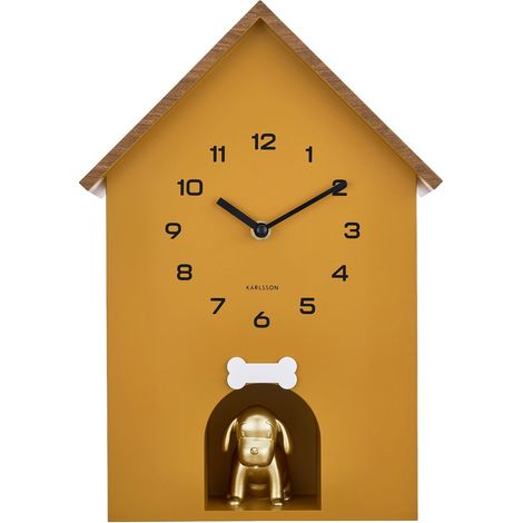 Orologio da Parete Dog House Giallo Ocra Karlsson