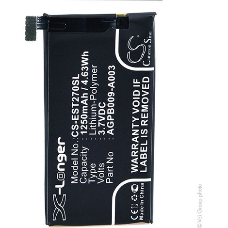 NX - Batterie téléphone, smartphone, GSM pour Sony 3.7V 1250mAh - AGPB009-A0031255-9147 (1/4)