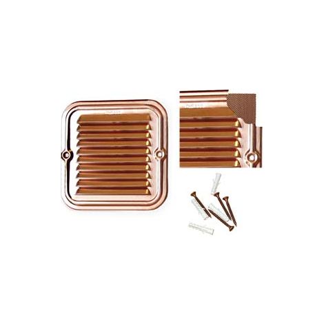 GRIGLIA AERAZIONE QUADRATA IN RAME- - cm.23x23 - 1 pezzi