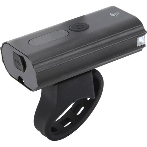 Éclairage vélo noir rechargeable USB, phare avant ultra-lumineux, accessoires vélo (1/5)