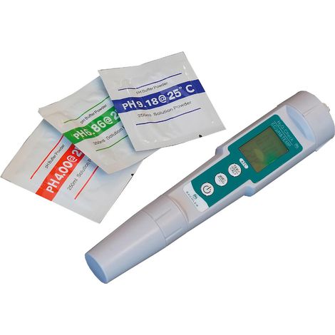 Eau de chauffage Instruments de mesure universels 3 en 1, solutions tampons incluses