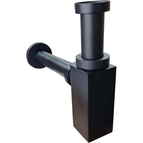 Sifone d'arredo Nero opaco Jacuzzi Rubinetteria quadro (1/2)