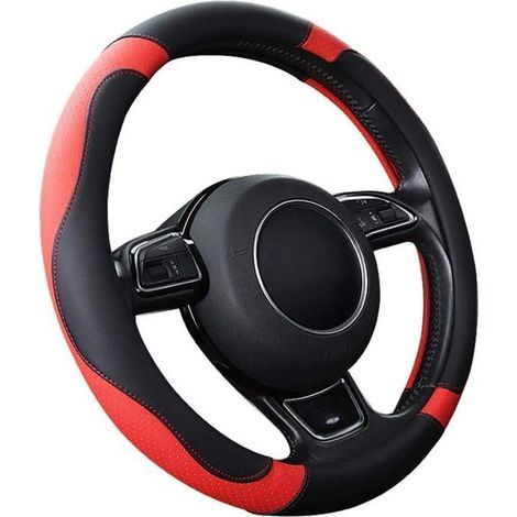 Coprivolante universale in microfibra effetto pelle, 37-38 cm / 15", antiscivolo, traspirante e resistente (rosso) (1/5)