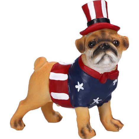 Bulldog Sculpture Resin American Dog Figurine Decorative Ornament for Home Desk Decoration (1/5)