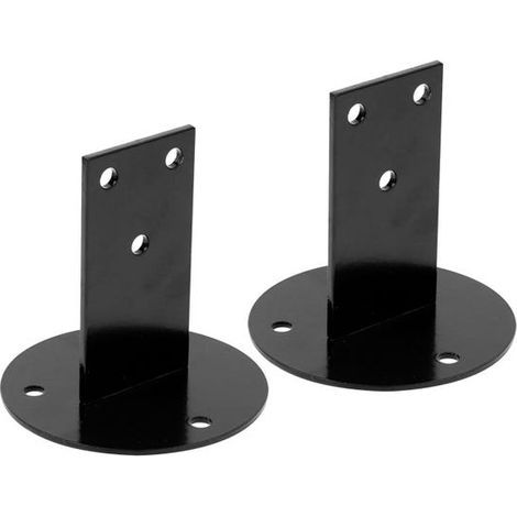 Handrail brackets, stair railing brackets, wall mounting accessories, black, set of 2 (1/5)