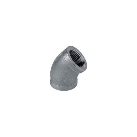 Gomito 45° FF 3/4" AISI316 - ISO4144 121304316L - -  RACCORDERIE METALLICHE - - (1/2)