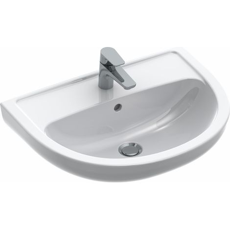 Villeroy & Boch lavabo Saval 2.0 avec trou de robinet et trop-plein 650x191x480mm blanc