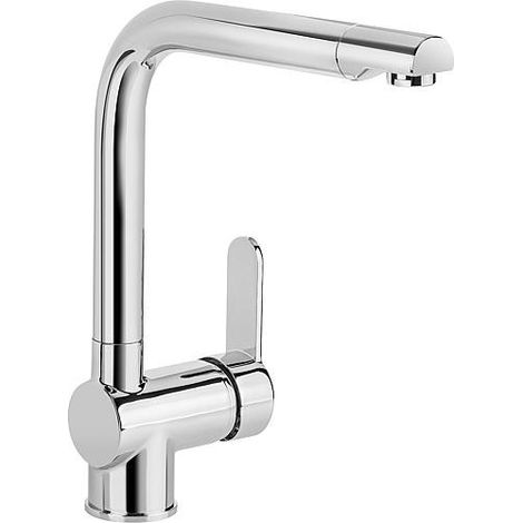 Mitigeur d'evier Chamiza chrome, bec d'écoulement pivot. entraxe 230mm (1/2)