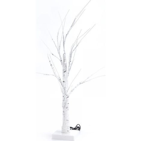 Arbre lumineux d'intérieur avec branches de bouleau, 24 LED blanc chaud, fonctionne sur piles, décoration de Noël pour la maison, les fêtes, les anniversaires, les mariages et la décoration intérieure (1/5)