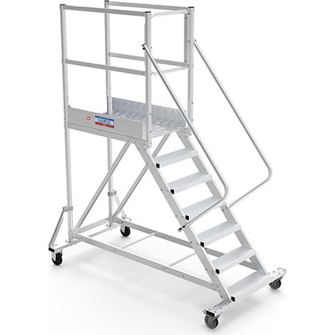 Piattaforma con ruote 3 gradini - Altezza massima di lavoro 2.60m - PTF103GD-P (1/5)