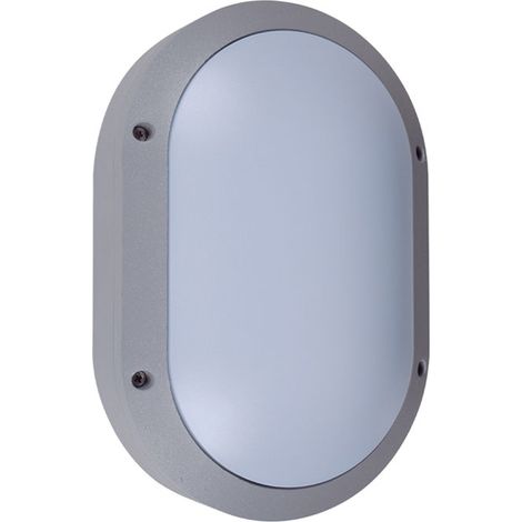 Aplique AMAZONAS grande IP54 1xE27 Aluminio + Policarbonato (PC) Gris