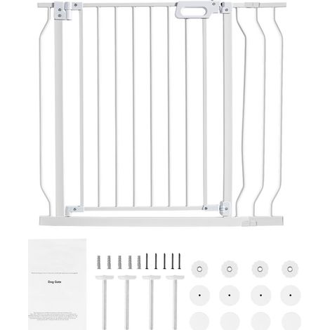 Mophorn Babygitter, 29,5 bis 37 Zoll extra breit, 30 Zoll hoch, Hundegitter für Treppen, Türen und das Haus, Easy Step Walk Thru, automatisch schließendes Kindergitter