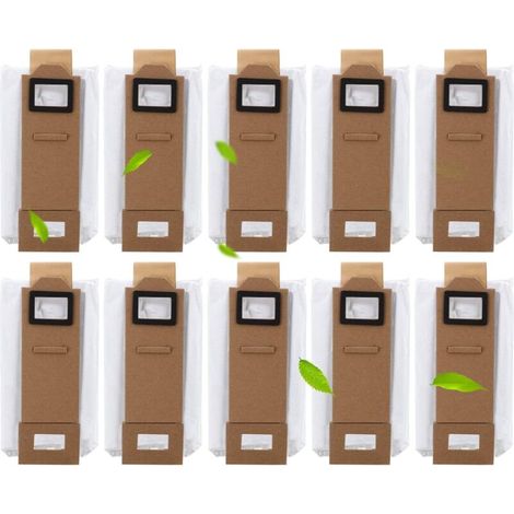 10-piece accessory set with dust bags for Roborock S7/S7+ Plus/S7 Maxv/S7 Maxv Plus/T7/T7S Plus automatic emptying station. Replacement vacuum cleaner bags. - AquaForge (1/4)