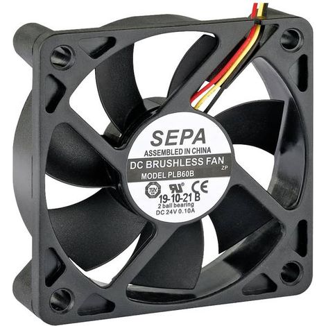 SEPA PLB60B12FSE33A Ventola assiale 12 V/DC 27.6 m³/h (L x L x A) 60 x 60 x 15 mm
