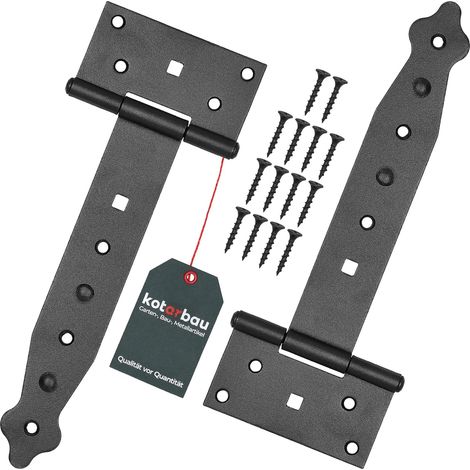 KOTARBAU Lot de 2 suspensions en croix de 200 mm - Pour porte de jardin - Revêtement par poudre (200 mm)