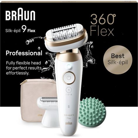 Braun Silk-épil 9 Flex 9-071 3D 40 pinzette Oro, Bianco (1/5)