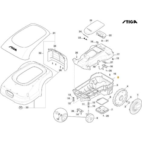 Dichtung Rasenmähroboter Modelle A1000 STIGA 122280001/0