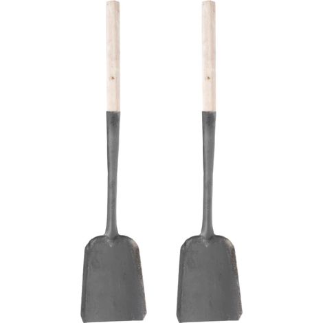 2 Stück Kohleschaufel mit Holzgriff Ascheschaufel für Kamin