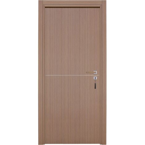Bloc-porte pose fin de chantier collection PREMIUM Riva, H.204 x l.83 cm, aspect chêne gris, réversible