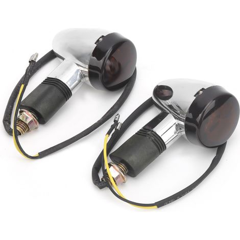 2x Clignotants Universels Moto Ampoules Jaune Haute Visibilité 12V Filetage 10mm/0.4in Blanc (1/5)