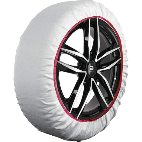 Chaussette neige textile - XXL Blanc