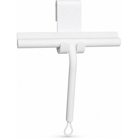 Silikon-Duschabzieher mit Haken für Badezimmer Weiß