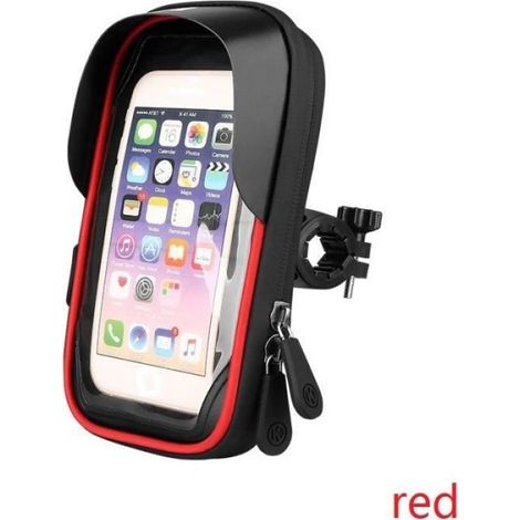 Rouge - étui de téléphone étanche pour vélo, Support de téléphone pour guidon de moto pour téléphones portabl (1/4)