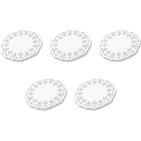 Napperons en papier dentelle, 500 pièces, sets de table ronds décoratifs de 11,5 cm, doublures pour gâteaux, desserts et autres gourmandises. (1/5)
