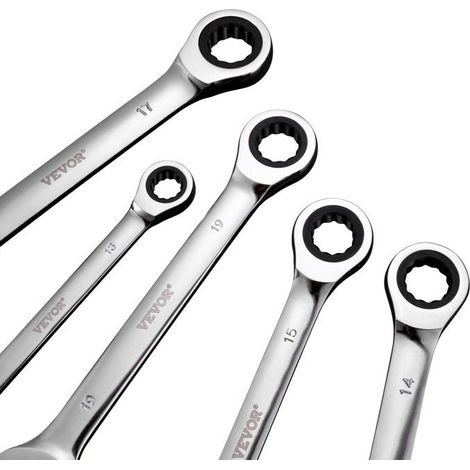 Jeu de clés à cliquet métriques - 8 pièces - 8, 10, 12, 13, 14, 15, 17, 19 mm - 72 dents (1/5)