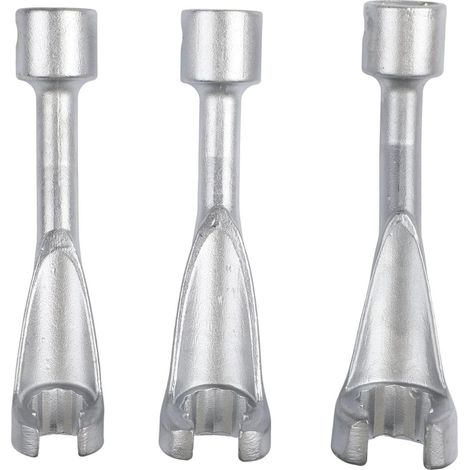 Jeu de douilles pour injecteurs de carburant, 3 pièces, entraînement 1/2 pouce, 14, 17, 19 mm, clé à chocs pour conduites de frein, bouchon de remplissage moteur, outil à main automobile (boîte rouge) (1/5)