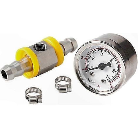 Capteur de pression de carburant universel 1/8 NPT, ligne 3/8 pouce, jauge 140 PSI pour véhicules automobiles (1/4)