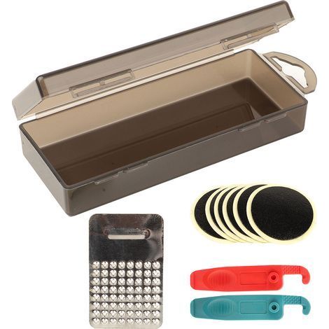 Kit de Réparation de Chambre à Air pour Vélo - Patchs Sans Colle avec Lime pour Réparations Rapides (1/5)