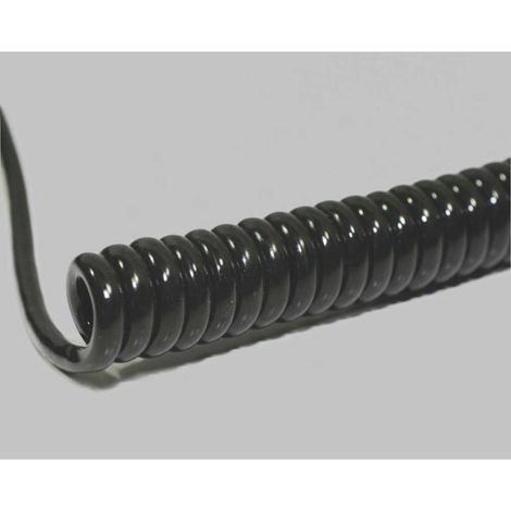 BKL Electronic 1506224 Cavo a spirale Li12Y11Y 400 mm / 1600 mm 4 x 0.25 mm² Nero 1 pz.