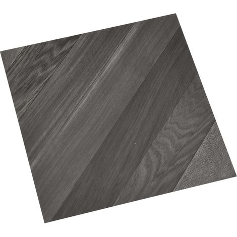 Dalles de plancher autoadhésives 55 pcs PVC 5,11 m² gris rayé vidaXL