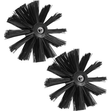 Tête de brosse nettoyage noire pour cheminée et sèche, linge (1/5)